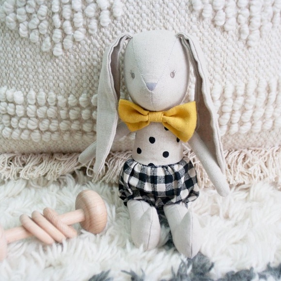 Alimrose Baby Boy Bunny Plush Linen - Picture 2 of 5